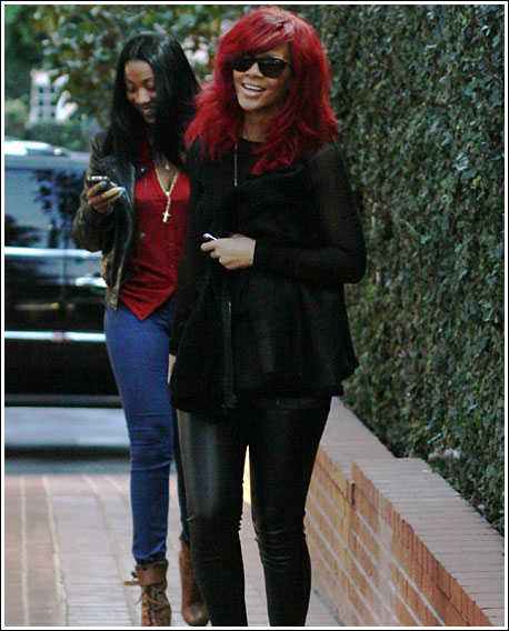rihanna hot 2011. A Red Hot Rihanna In Leather